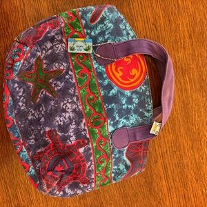 Vibrant Purple and Green Tote Bag